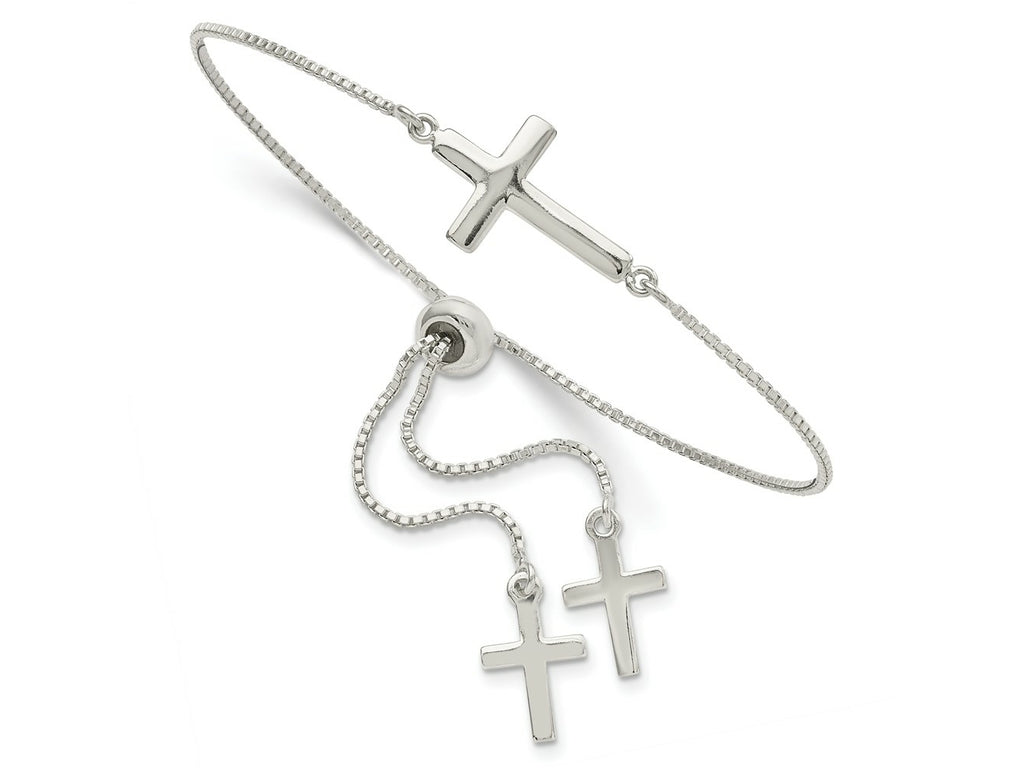 FJC Finejewelers 925 Sterling Silver Adjustable and Stretch and Wrap Cross Adjustable Bracelet 12.13 mm
