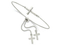 FJC Finejewelers 925 Sterling Silver Adjustable and Stretch and Wrap Cross Adjustable Bracelet 12.13 mm