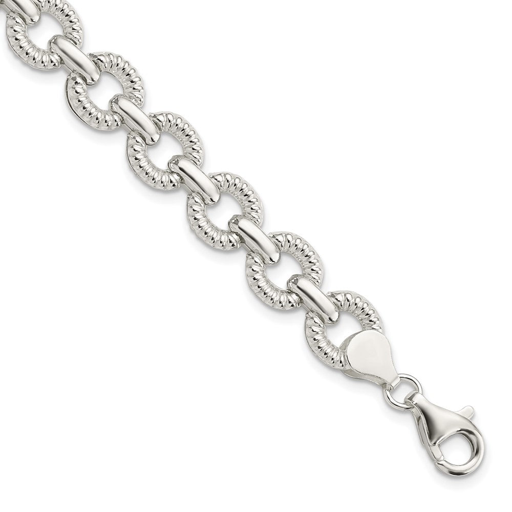 FJC Finejewelers 925 Sterling Silver Polished Fancy Link Bracelet 7.5 Inches x 9.75 mm
