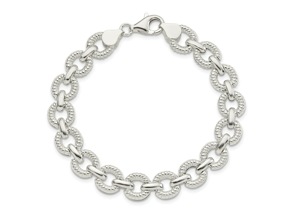 FJC Finejewelers 925 Sterling Silver Polished Fancy Link Bracelet 7.5 Inches x 9.75 mm