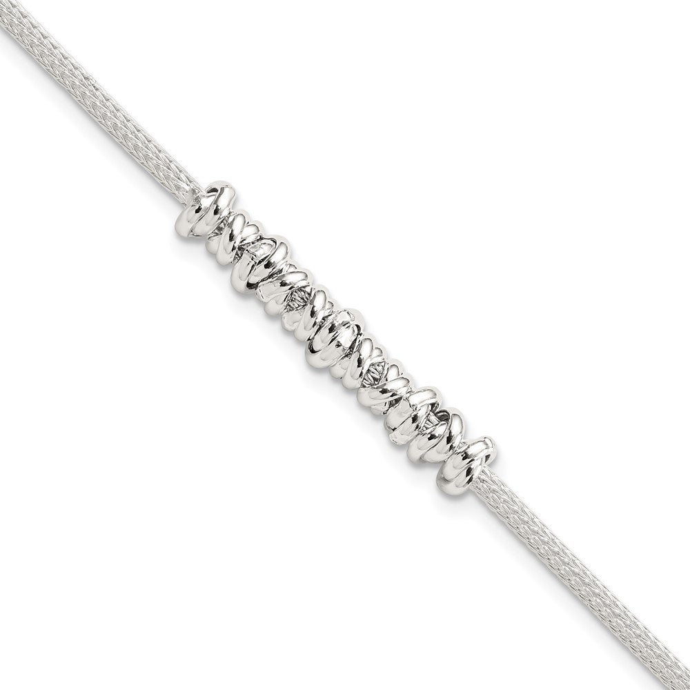 FJC Finejewelers 925 Sterling Silver Fancy Polished Beaded with 1in ext Bracelet 8 Inches x 5 mm