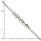 FJC Finejewelers 925 Sterling Silver Fancy Polished Beaded with 1in ext Bracelet 8 Inches x 5 mm