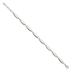 FJC Finejewelers 925 Sterling Silver Fancy Polished Link with 1 in ext. Bracelet 8 Inches x 5.6 mm