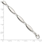 FJC Finejewelers 925 Sterling Silver Fancy Polished Link with 1 in ext. Bracelet 8 Inches x 5.6 mm