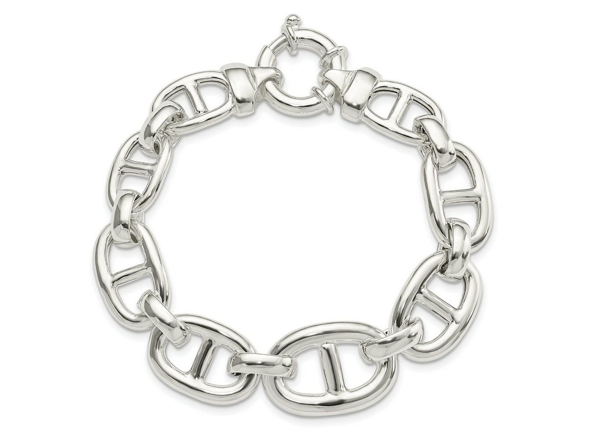 FJC Finejewelers 925 Sterling Silver Polished Fancy Link Bracelet 7.75 Inches x 16.44 mm