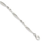 FJC Finejewelers 925 Sterling Silver Fancy Polished Twisted Bar Bracelet 6.5 Inches x 4.15 mm