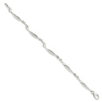 FJC Finejewelers 925 Sterling Silver Fancy Polished Twisted Bar Bracelet 6.5 Inches x 4.15 mm