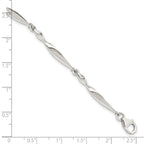 FJC Finejewelers 925 Sterling Silver Fancy Polished Twisted Bar Bracelet 6.5 Inches x 4.15 mm