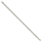 FJC Finejewelers 925 Sterling Silver Polished Triple Link Charm Bracelet 8 Inches x 5 mm