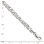 FJC Finejewelers 925 Sterling Silver Polished Triple Link Charm Bracelet 8 Inches x 5 mm
