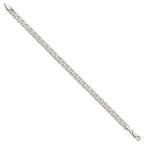FJC Finejewelers 925 Sterling Silver Polished Triple Link Charm Bracelet 8 Inches x 6 mm