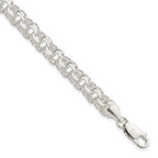 FJC Finejewelers 925 Sterling Silver Polished Triple Link Charm Bracelet 8 Inches x 7 mm