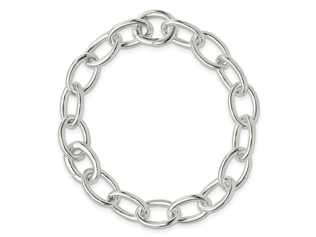 FJC Finejewelers 925 Sterling Silver Rhodium Plated Polished Fancy Link Bracelet 7 Inches x 9.15 mm