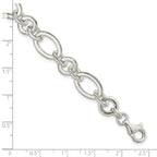 FJC Finejewelers 925 Sterling Silver Fancy Oval and Round Link Bracelet 7.5 Inches x 10.22 mm