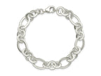 FJC Finejewelers 925 Sterling Silver Fancy Oval and Round Link Bracelet 7.5 Inches x 10.22 mm