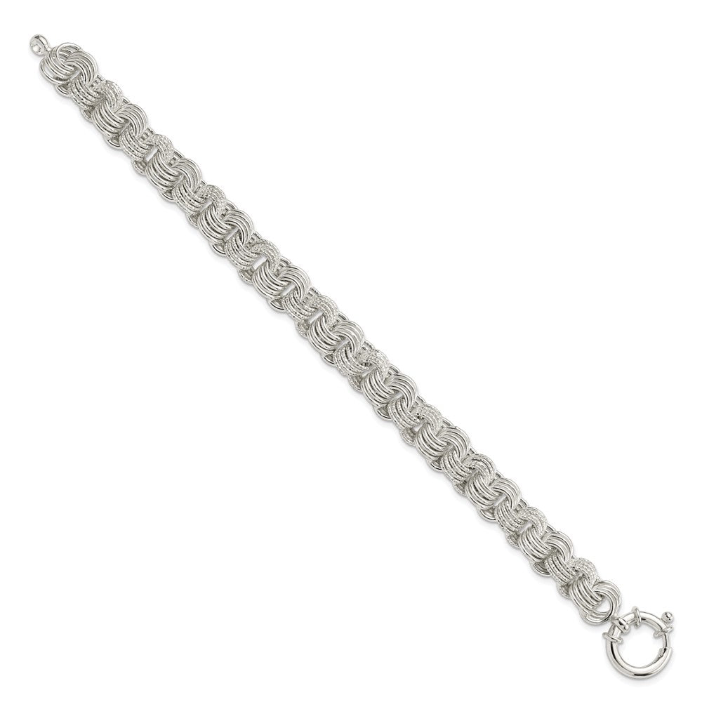 FJC Finejewelers 925 Sterling Silver Polished Fancy Link Bracelet 7.5 Inches x 10.35 mm