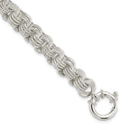 FJC Finejewelers 925 Sterling Silver Polished Fancy Link Bracelet 7.5 Inches x 10.35 mm