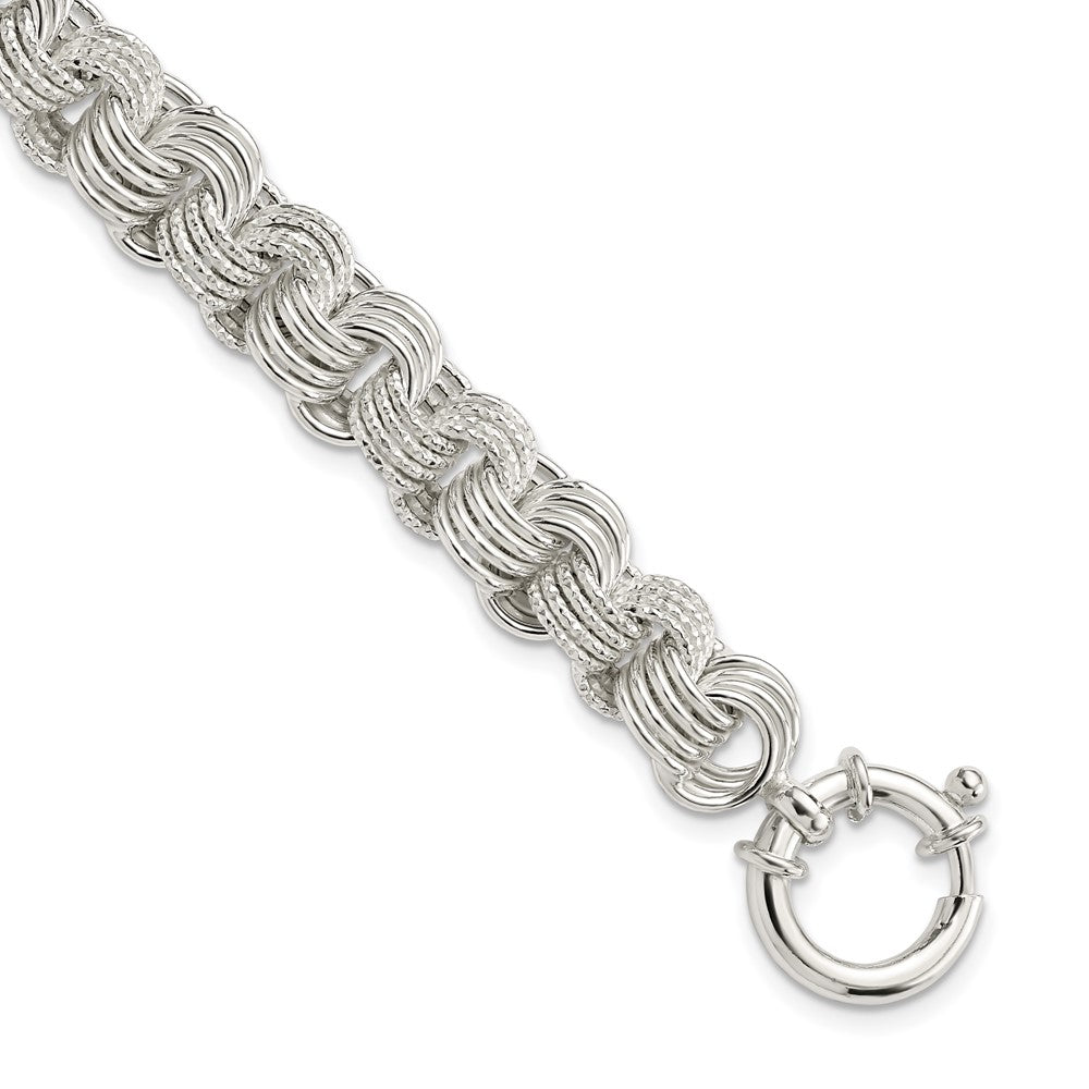 FJC Finejewelers 925 Sterling Silver Polished Fancy Link Bracelet 7.5 Inches x 10.35 mm