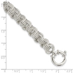 FJC Finejewelers 925 Sterling Silver Polished Fancy Link Bracelet 7.5 Inches x 10.35 mm