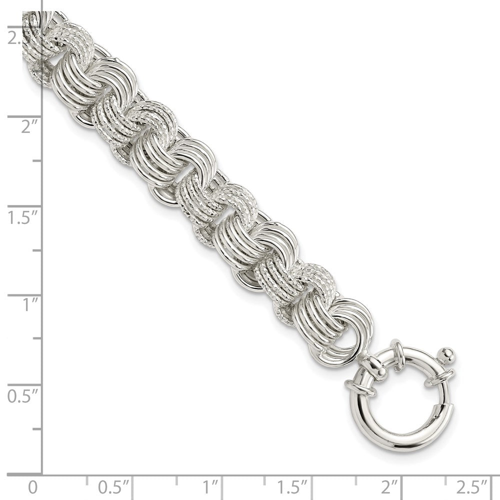 FJC Finejewelers 925 Sterling Silver Polished Fancy Link Bracelet 7.5 Inches x 10.35 mm