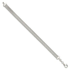 FJC Finejewelers 925 Sterling Silver Mesh Bright Cut Reversible Bracelet 7.5 Inches x 6.85 mm