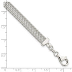 FJC Finejewelers 925 Sterling Silver Mesh Bright Cut Reversible Bracelet 7.5 Inches x 6.85 mm