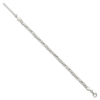 FJC Finejewelers 925 Sterling Silver Link 3-strd Braided 7in with 1in ext. Bracelet 8 Inches x 4.5 mm