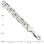 FJC Finejewelers 925 Sterling Silver Link 5-strd Braided 7in with 1in ext. Bracelet 8 Inches x 8.3 mm