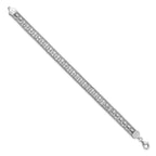 FJC Finejewelers 925 Sterling Silver Link Rhodium Plated Polished Bracelet 7.5 Inches x 7.81 mm