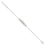 FJC Finejewelers 925 Sterling Silver Bead and Beaded Tapered Round Bead Bracelet 8 Inches x 9.56 mm