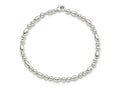 FJC Finejewelers 925 Sterling Silver Round and Oval Beaded Bracelet 7.5 Inches x 4.07 mm