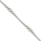 FJC Finejewelers 925 Sterling Silver Bead and Beaded Round Graduated Beaded Bracelet 7.5 Inches x 6.08 mm