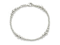FJC Finejewelers 925 Sterling Silver Bead and Beaded Round Graduated Beaded Bracelet 7.5 Inches x 6.08 mm