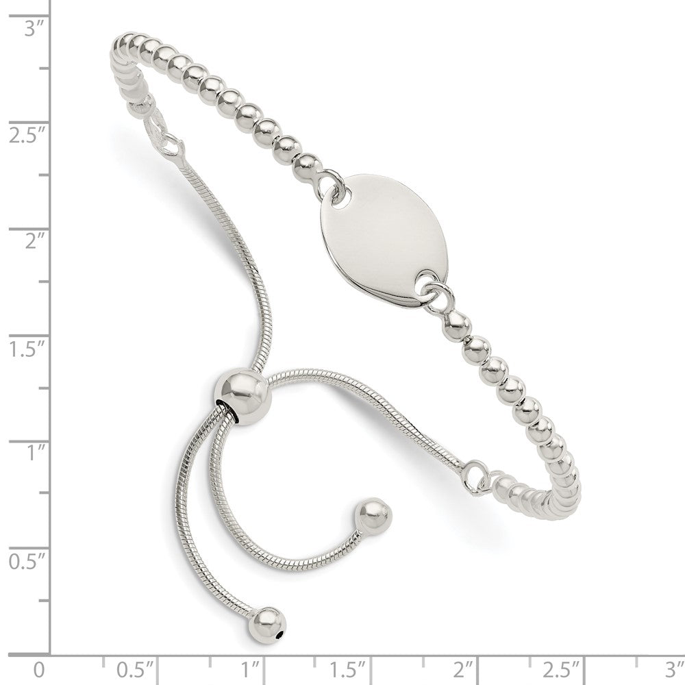 FJC Finejewelers 925 Sterling Silver Snake Polished Beaded Adjustable Bracelet 11.35 mm