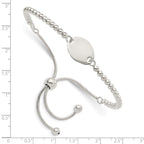 FJC Finejewelers 925 Sterling Silver Snake Polished Beaded Adjustable Bracelet 11.35 mm
