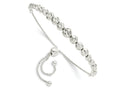 FJC Finejewelers 925 Sterling Silver Polished and Bright Cut Beaded Adjustable Bracelet 6.7 mm