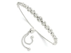 FJC Finejewelers 925 Sterling Silver Polished and Bright Cut Beaded Adjustable Bracelet 6.7 mm
