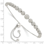 FJC Finejewelers 925 Sterling Silver Adjustable and Stretch and Wrap and Lasered Beaded Adjustable Bracelet 6.78 mm