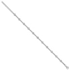 FJC Finejewelers 925 Sterling Silver CZ Bracelet  Polished CZ 7 inch with 1.5in ext. Bracelet 7 Inches