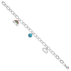 FJC Finejewelers 925 Sterling Silver Bracelets Multi-color Nano Crystal Turquoise Bracelet 8 Inches x