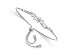 FJC Finejewelers 925 Sterling Silver Polished Rhodium Plated CZ Adjustable Bracelet 45.45 mm