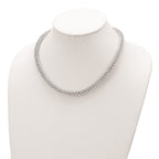 FJC Finejewelers 925 Sterling Silver Polished Fancy Circle Link 18.5in Necklace 18 Inches x 7 mm