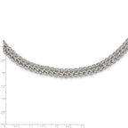 FJC Finejewelers 925 Sterling Silver Polished Fancy Circle Link 18.5in Necklace 18 Inches x 7 mm
