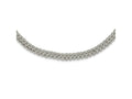 FJC Finejewelers 925 Sterling Silver Polished Fancy Circle Link 18.5in Necklace 18 Inches x 7 mm