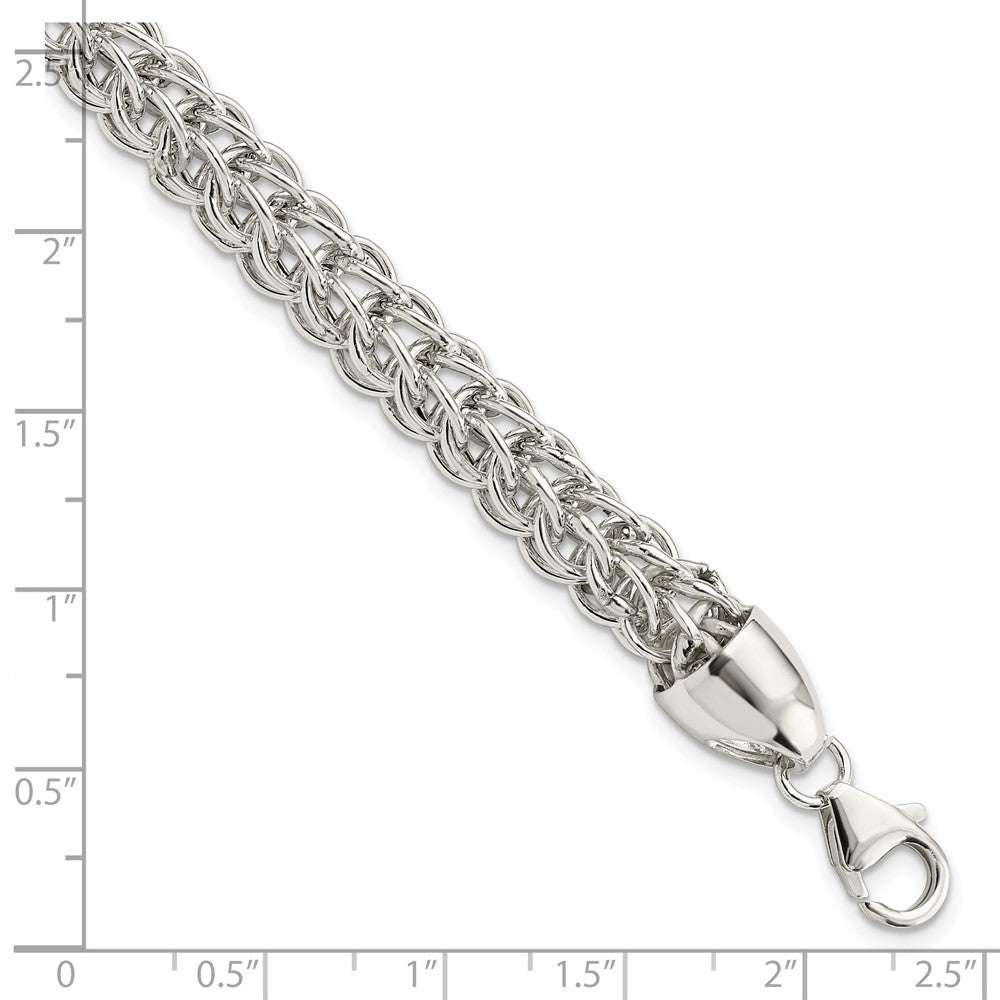 FJC Finejewelers 925 Sterling Silver Polished Fancy Circle Link 7.5in Bracelet 7.5 Inches x 7.24 mm
