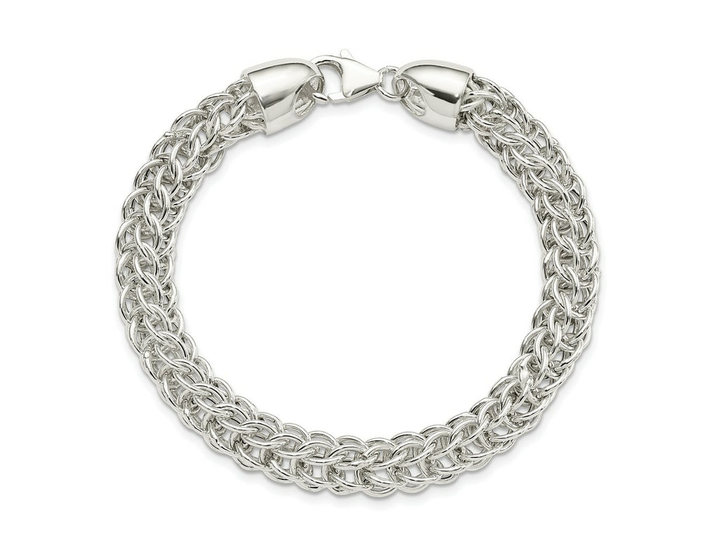FJC Finejewelers 925 Sterling Silver Polished Fancy Circle Link 7.5in Bracelet 7.5 Inches x 7.24 mm