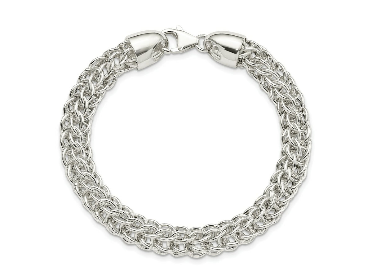 FJC Finejewelers 925 Sterling Silver Polished Fancy Circle Link 7.5in Bracelet 7.5 Inches x 7.24 mm