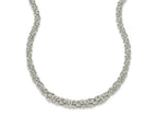 FJC Finejewelers 925 Sterling Silver Polished Byzantine Graduated Link Necklace 17 Inches x 10.4 - 6.2 mm