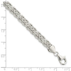 FJC Finejewelers 925 Sterling Silver Fancy Polished Byzantine Link Bracelet 7.5 Inches x 6.67 mm