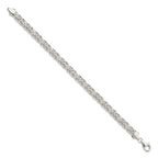 FJC Finejewelers 925 Sterling Silver Fancy Polished Byzantine Link Bracelet 7.5 Inches x 6.67 mm